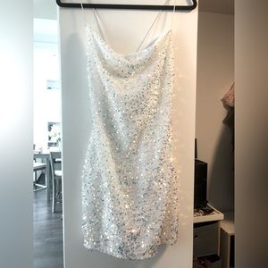 Lulus sparkle dress - spaghetti straps - low back - size medium